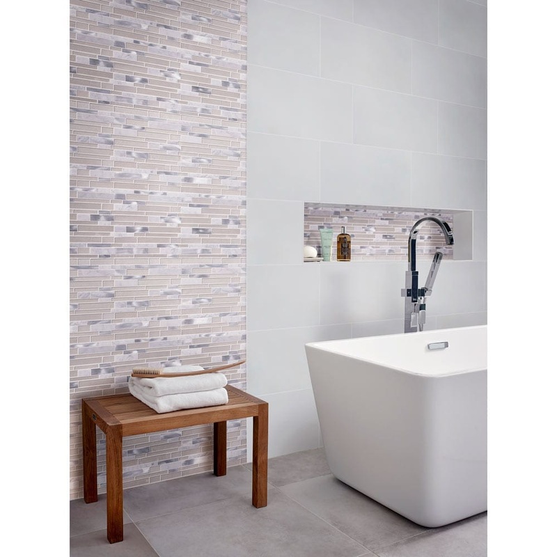 Adella White Satin Glazed Ceramic-Porcelain Wall-Floor Tiles - MSI Collection