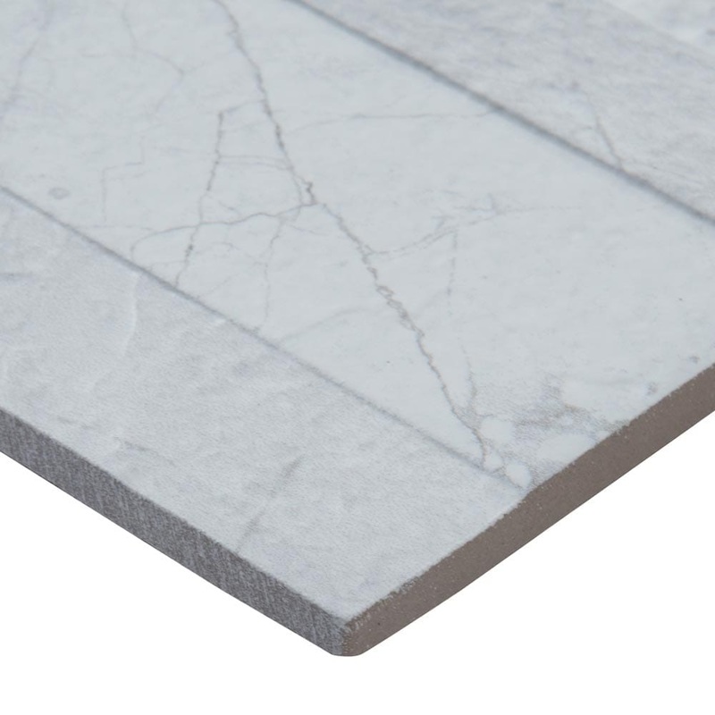 Carrara White Ledger Panel 6" x 24" Glazed Porcelain Wall Tile- MSI Collection