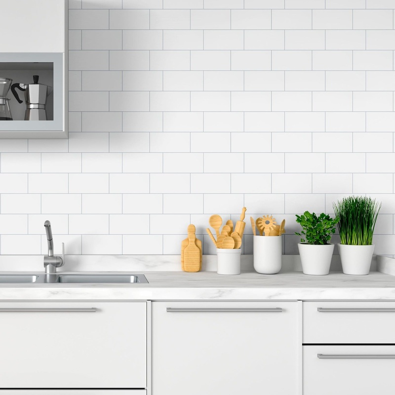 Metro White 3"x6" Glossy Ceramic Wall Tile - MSI Collection