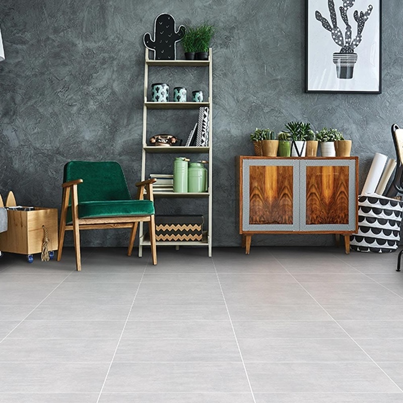 Stroke Nickel Semimatte Porcelain Floor and Wall Tile - Liberty US Collection