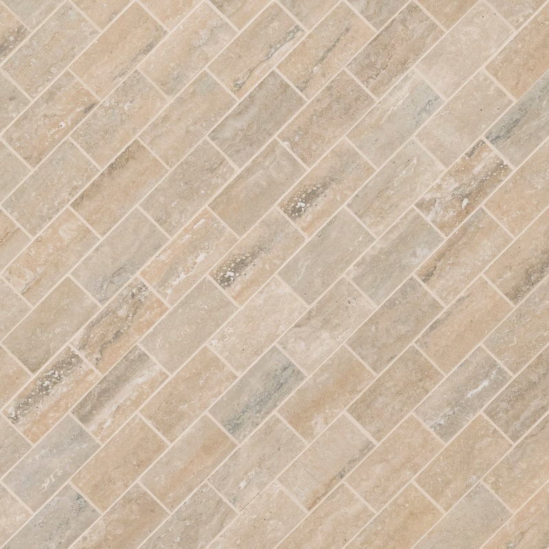 Veneto Sand 12"x12" Polished Porcelain Mesh-Mounted Mosaic Tile - MSI Collection