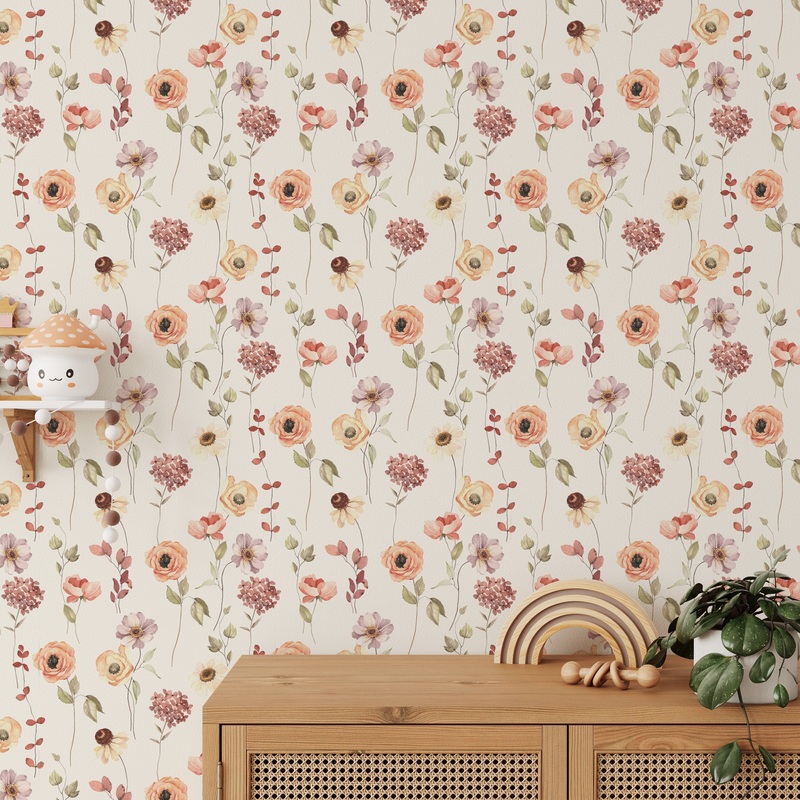 Avery Wallpaper Peel and Stick - Floral Watercolor Wallpaper