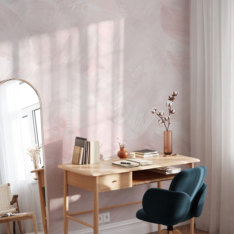 Light Pink Brush Stroke Wallpaper
