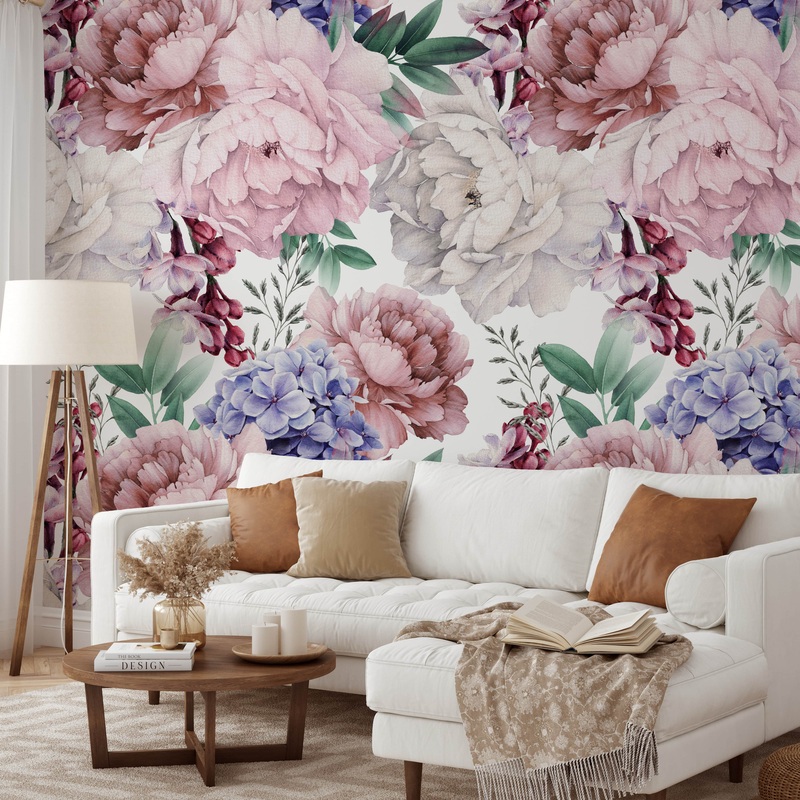 Purple Peony Bouquet Wallpaper
